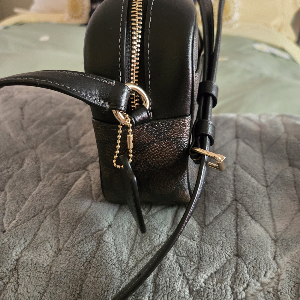 Coach Dark Brown Signature Crossbody Bag - Picture 3 of 5